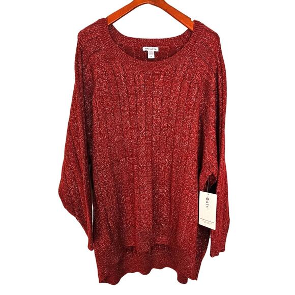 Athleta NWT Plus Size Red Crossroads Crew Sweater - Picture 3 of 8